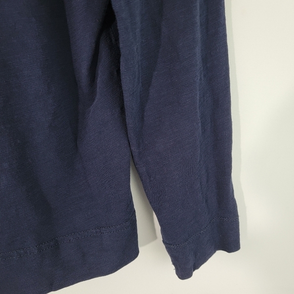 LRL Lauren Jeans Navy Blue Hooded Sweatshirt Women Sz M Drawstring - Picture 8 of 11